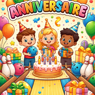 Fête d'anniversaire à la salle de bowling
